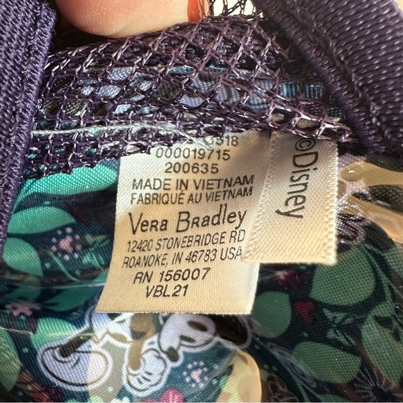 SOLD- NWT Vera Bradley Disney Whimsy Cosmetic Bag Case Mickey MinnieMouse Purple - Picture 15 of 16
